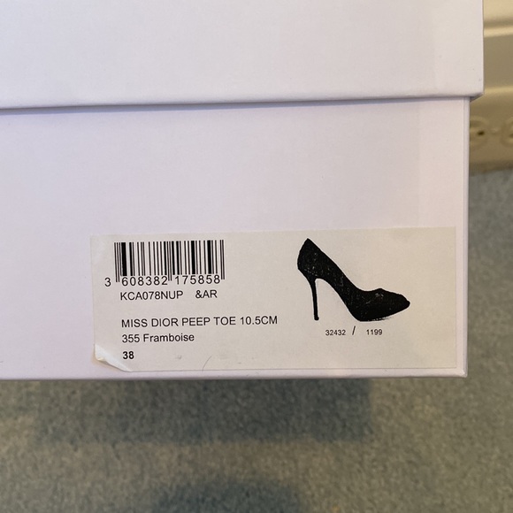 BNIB Miss Dior Peep Toe Pump - Picture 13 of 13